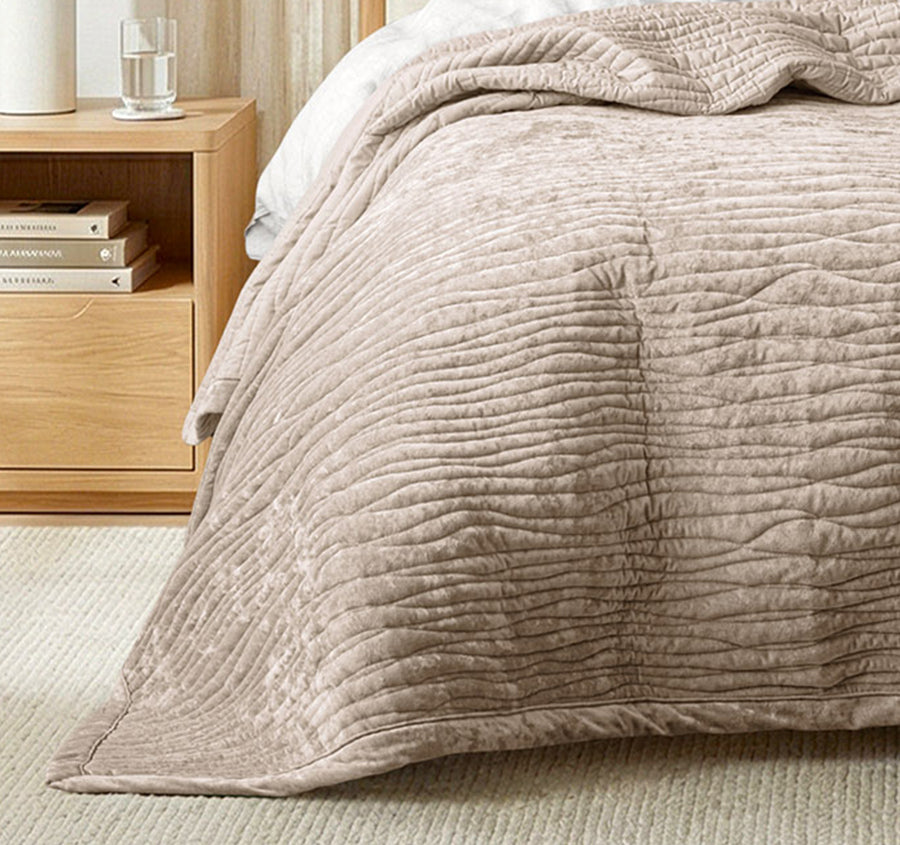 Blake Coverlet Set Range Nude