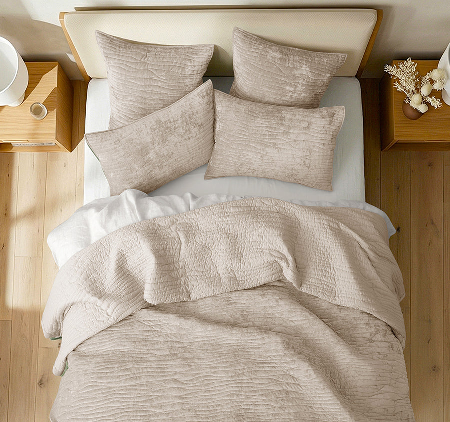 Blake Coverlet Set Range Nude