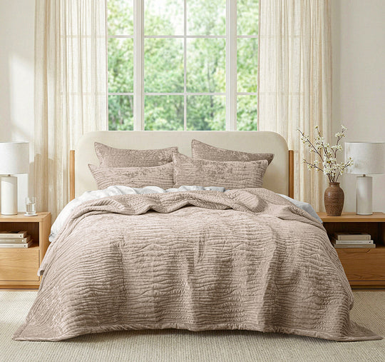 Blake Coverlet Set Range Nude
