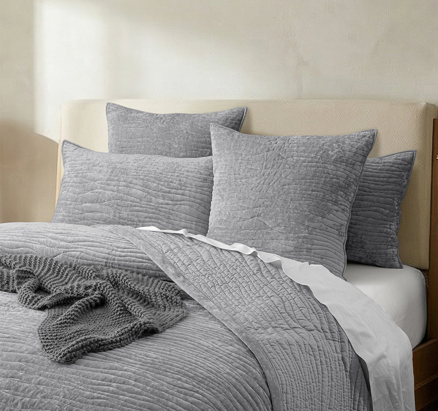Blake Coverlet Set Range Silverline