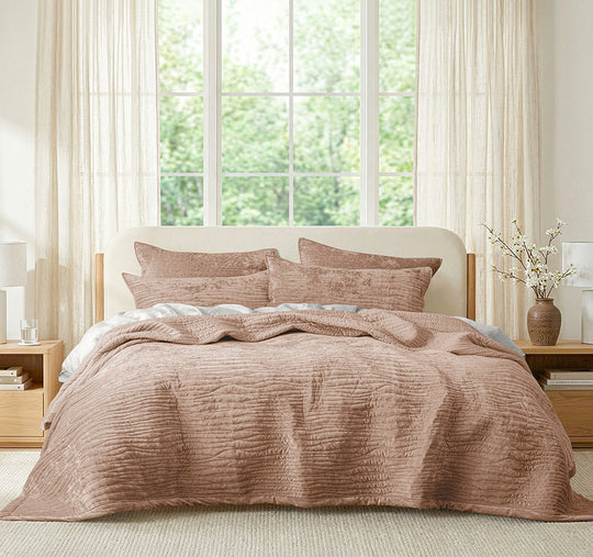 Blake Coverlet Set Range Wood