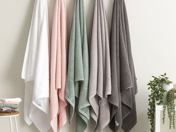 Cambridge Waffle 650GSM Cotton Bath Towel Range Primrose
