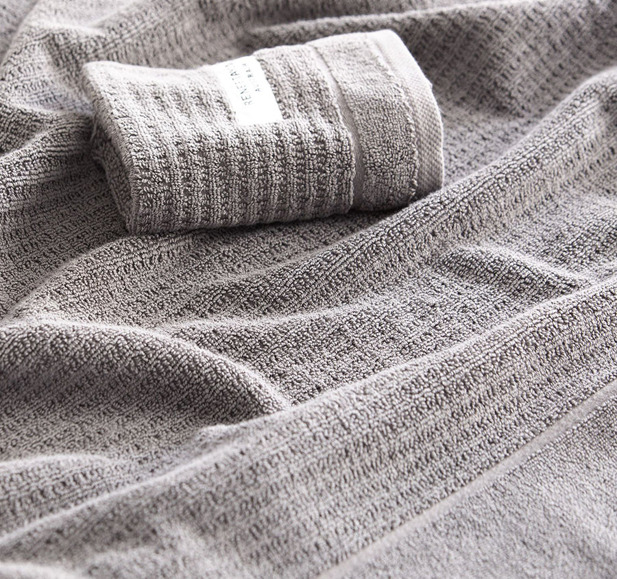 Cambridge Waffle 650GSM Cotton Bath Towel Range Fossil