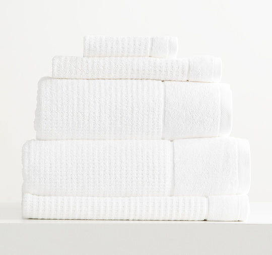 Cambridge Waffle 650GSM Cotton Bath Towel Range Snow