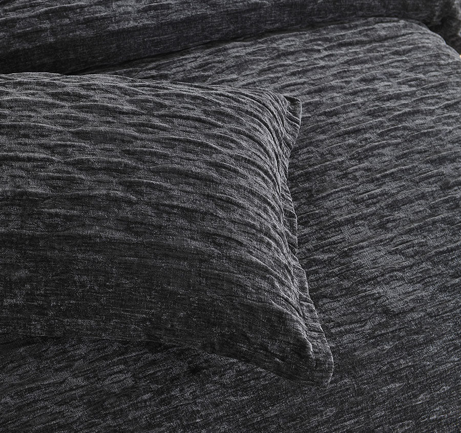 Charlotte Quilt Cover Set Range Onyx