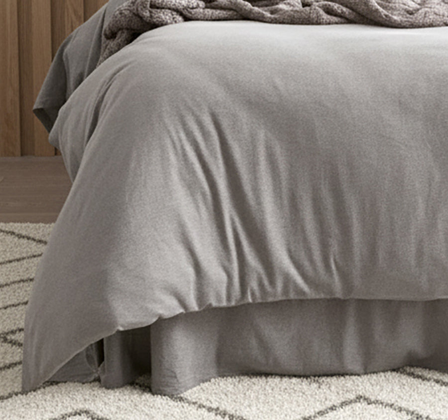 Cotton Jersey Quilt Cover Set Range Charcoal