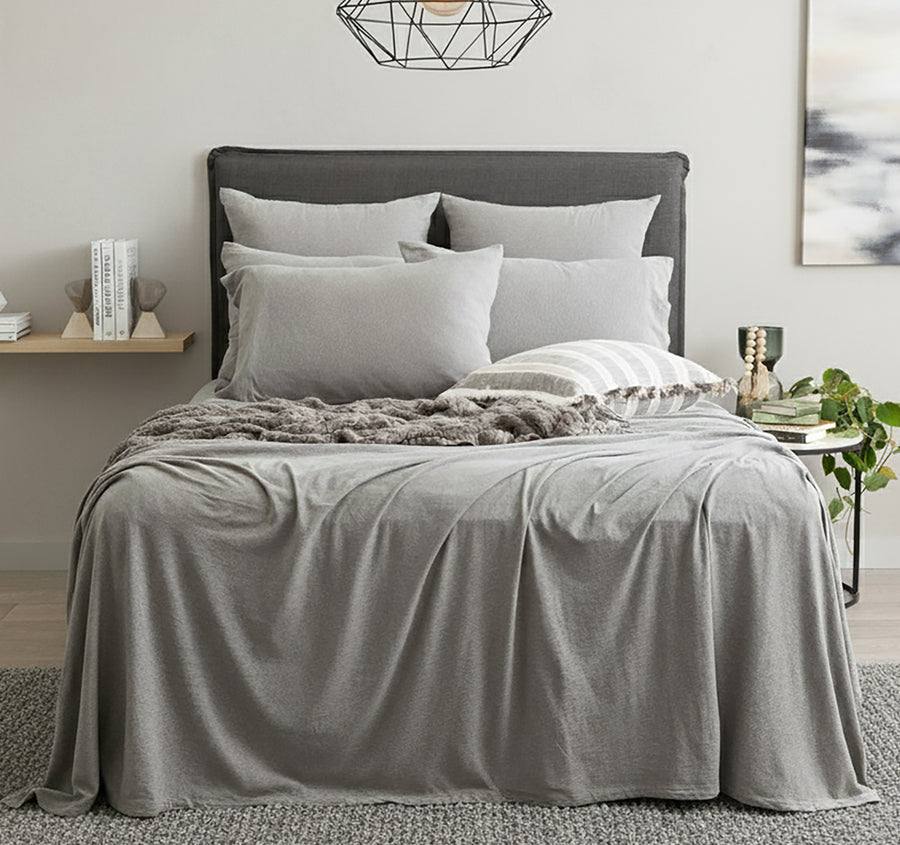 Cotton Jersey Sheet Set Range Charcoal