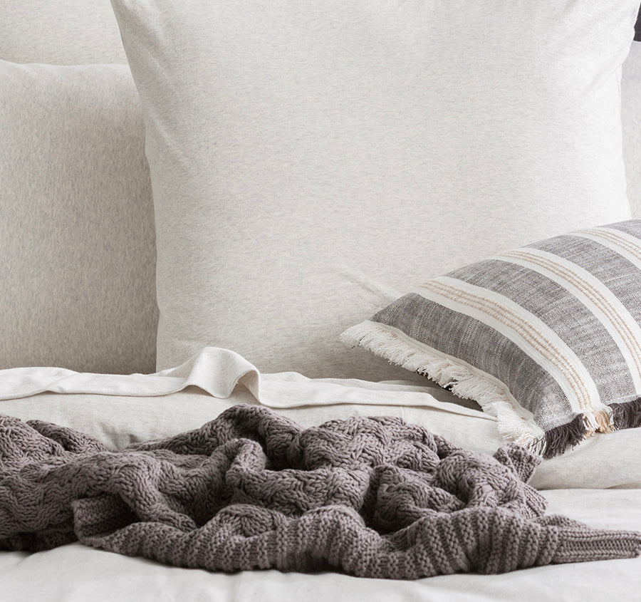 Cotton Jersey European Pillowcase Ecru