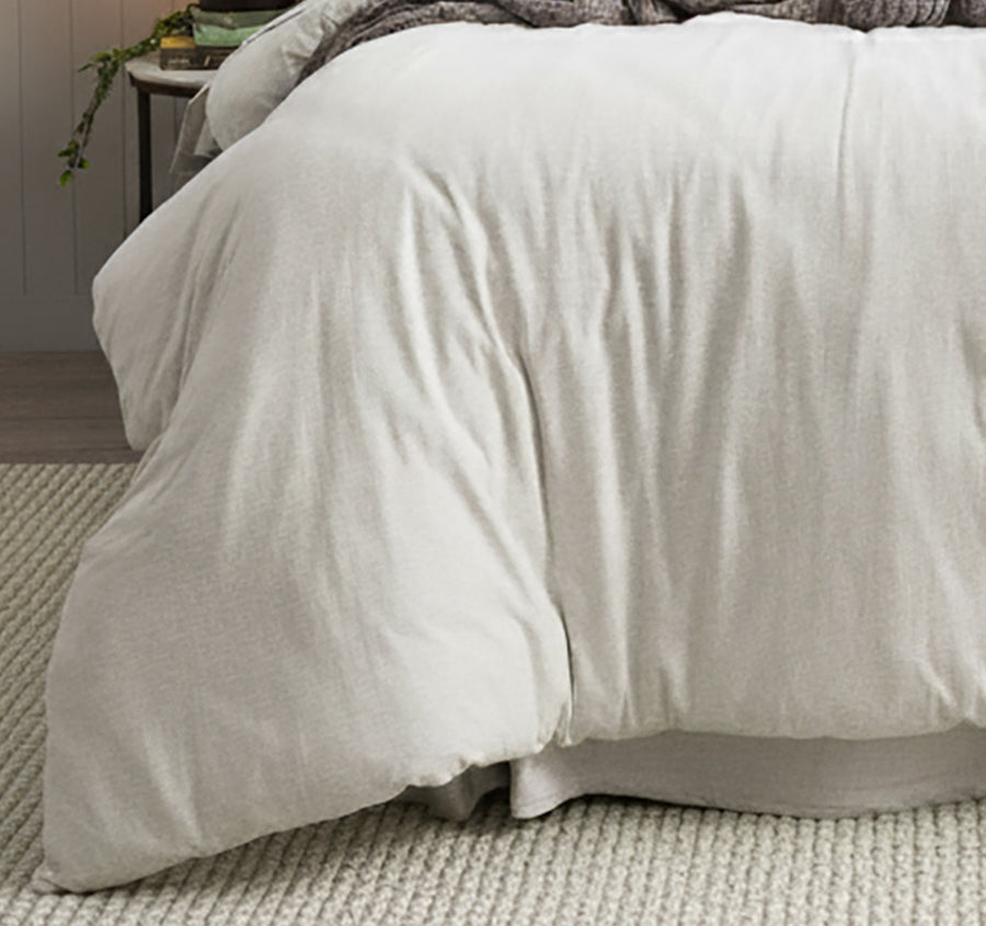 Cotton Jersey Quilt Cover Set Range Ecru