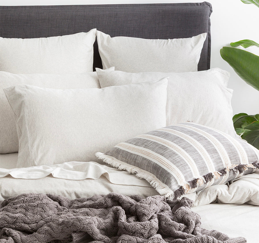 Cotton Jersey Quilt Cover Set Range Ecru
