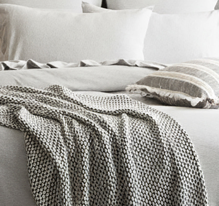Cotton Jersey Quilt Cover Set Range Grey Marle