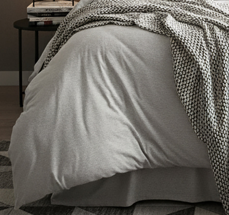 Cotton Jersey Quilt Cover Set Range Grey Marle
