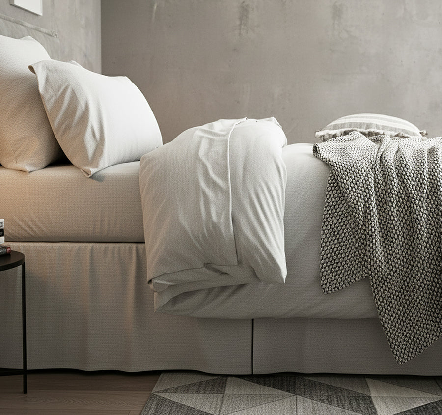 Cotton Jersey Quilt Cover Set Range Grey Marle
