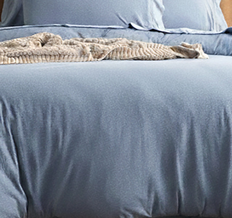 Cotton Jersey Quilt Cover Set Range Ink