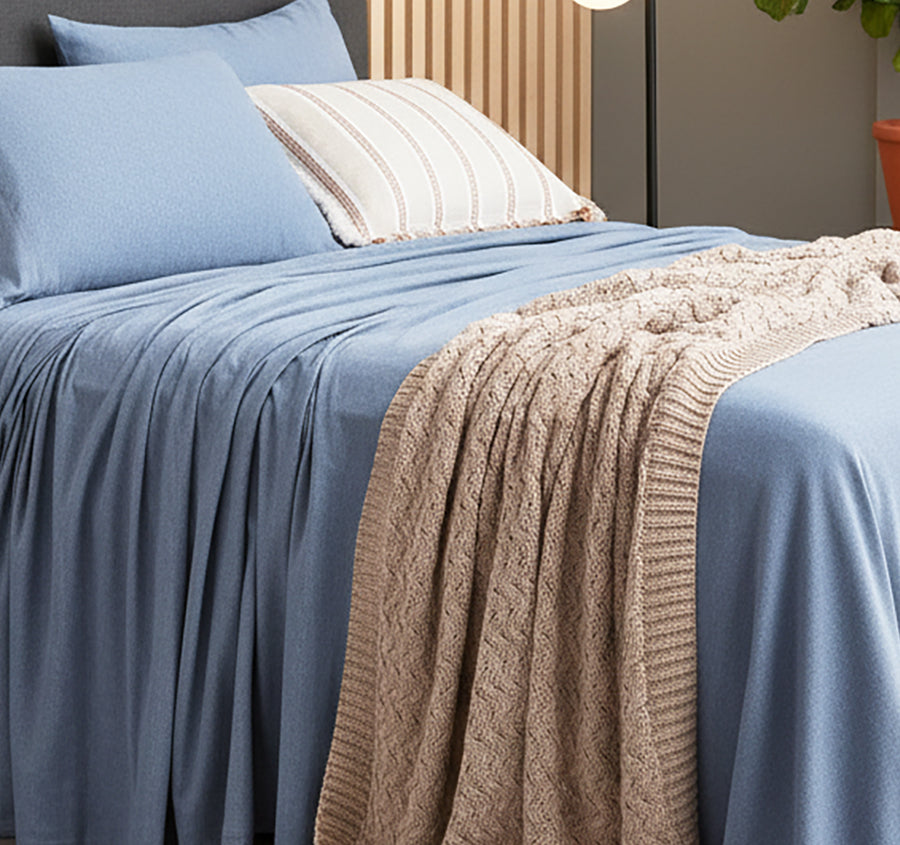 Cotton Jersey Sheet Set Range Ink