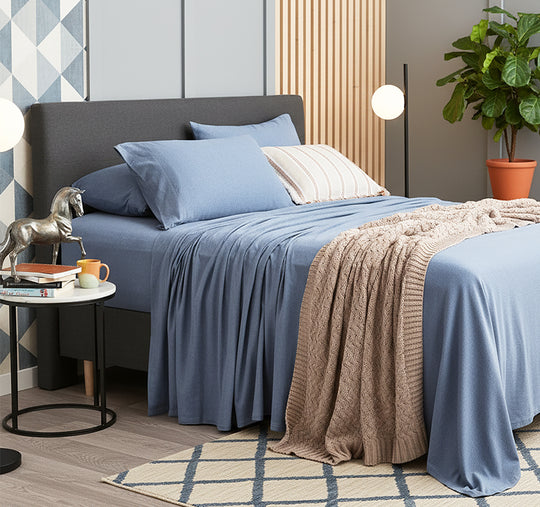 Cotton Jersey Sheet Set Range Ink