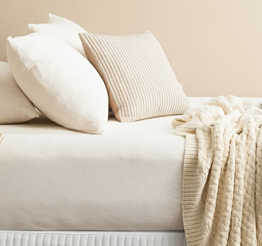Cotton Jersey Fitted Combo Set Range Oatmeal
