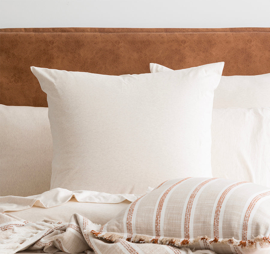 Cotton Jersey European Pillowcase Oatmeal