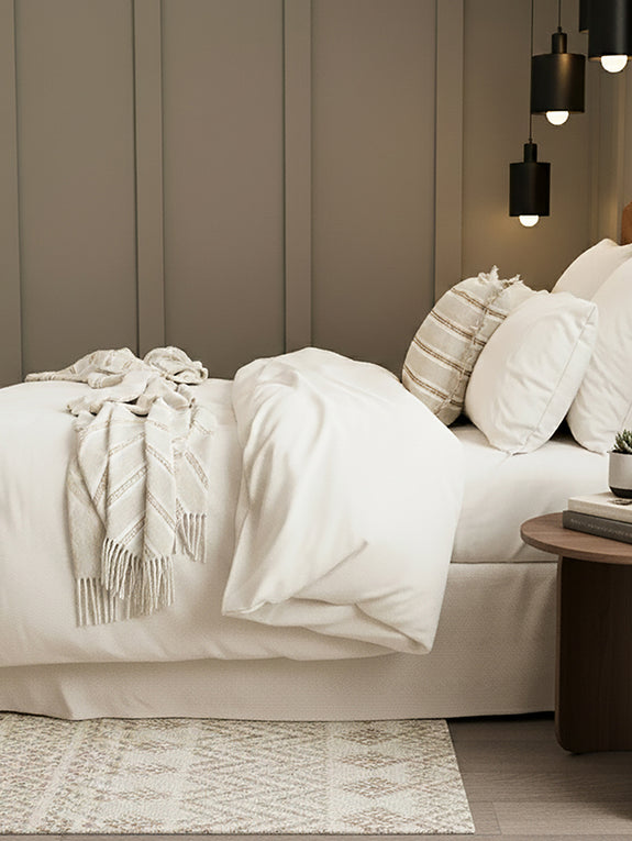 Cotton Jersey Quilt Cover Set Range Oatmeal
