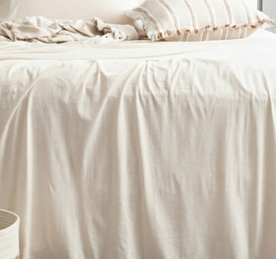 Cotton Jersey Sheet Set Range Oatmeal