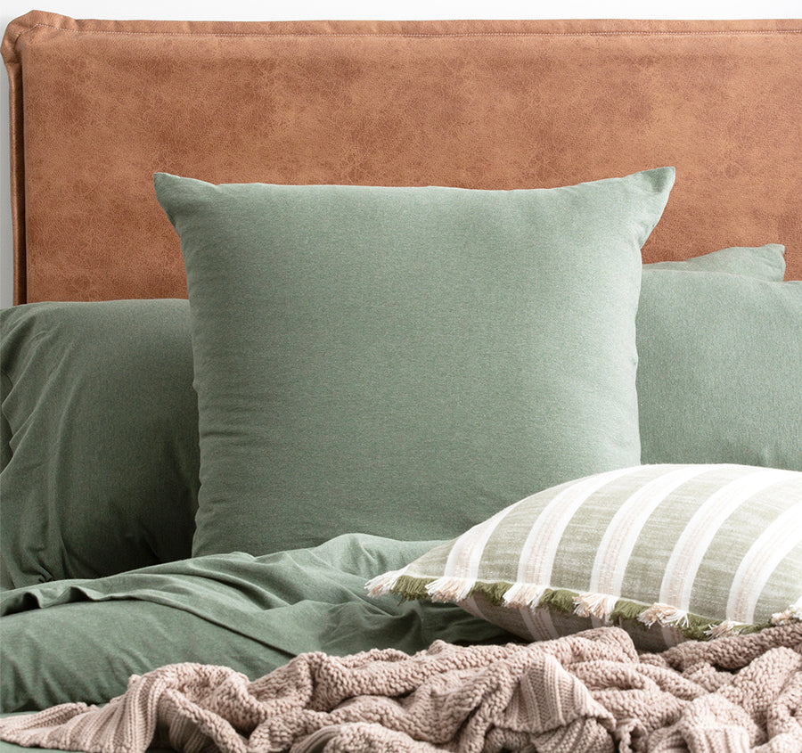 Cotton Jersey European Pillowcase Olive