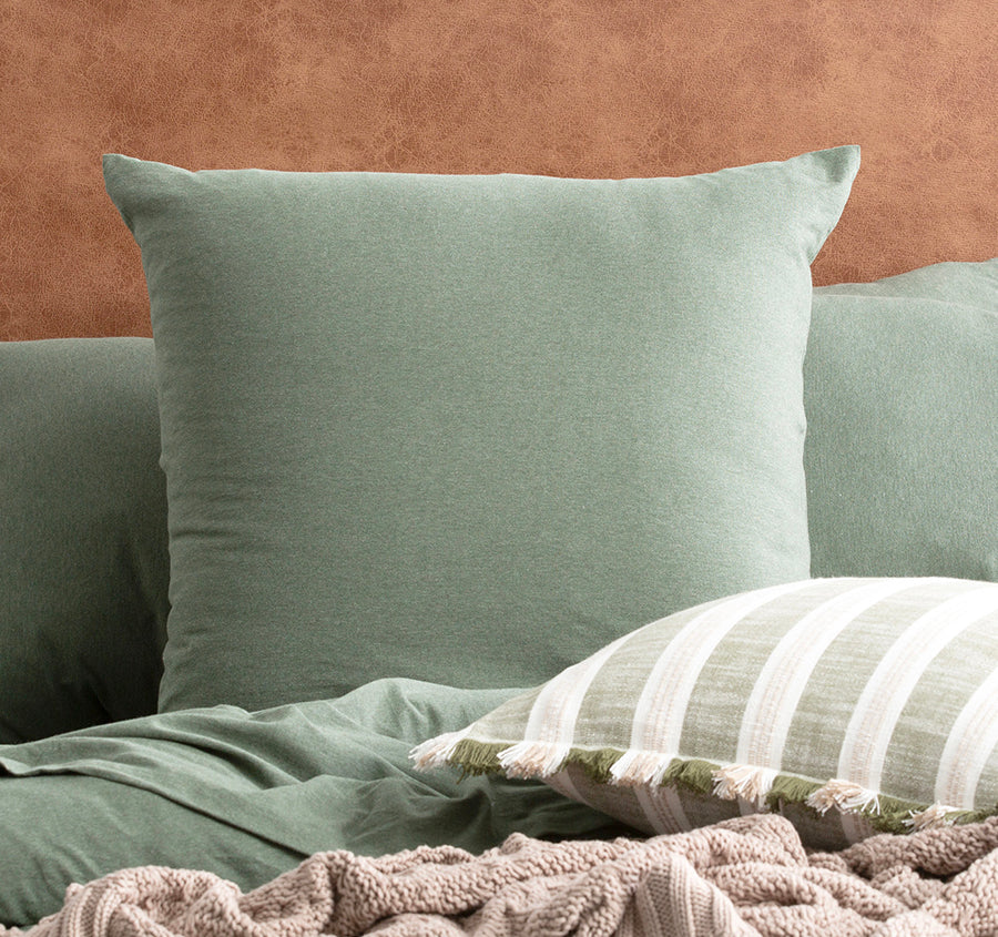 Cotton Jersey European Pillowcase Olive