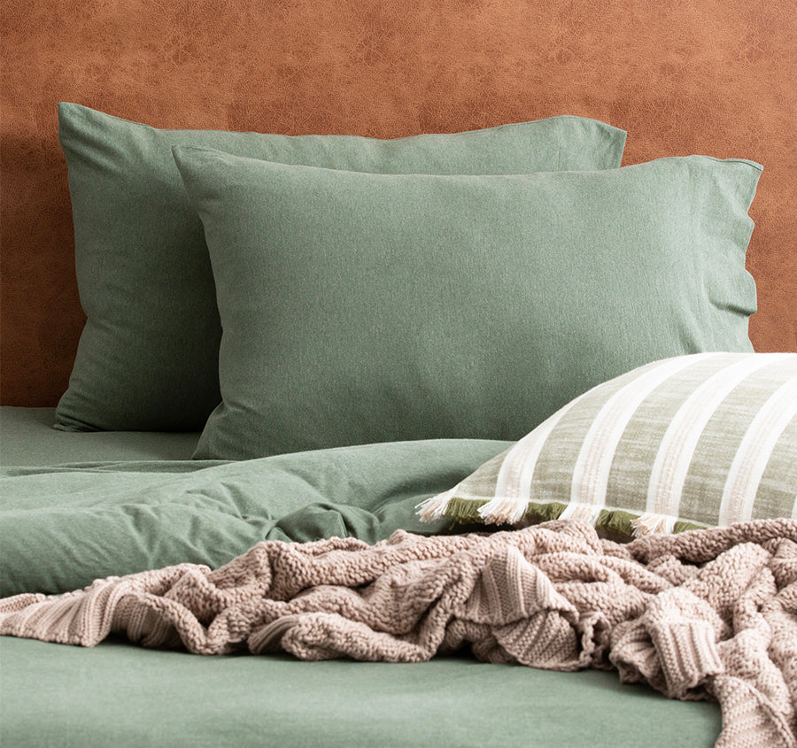 Cotton Jersey Sheet Set Range Olive