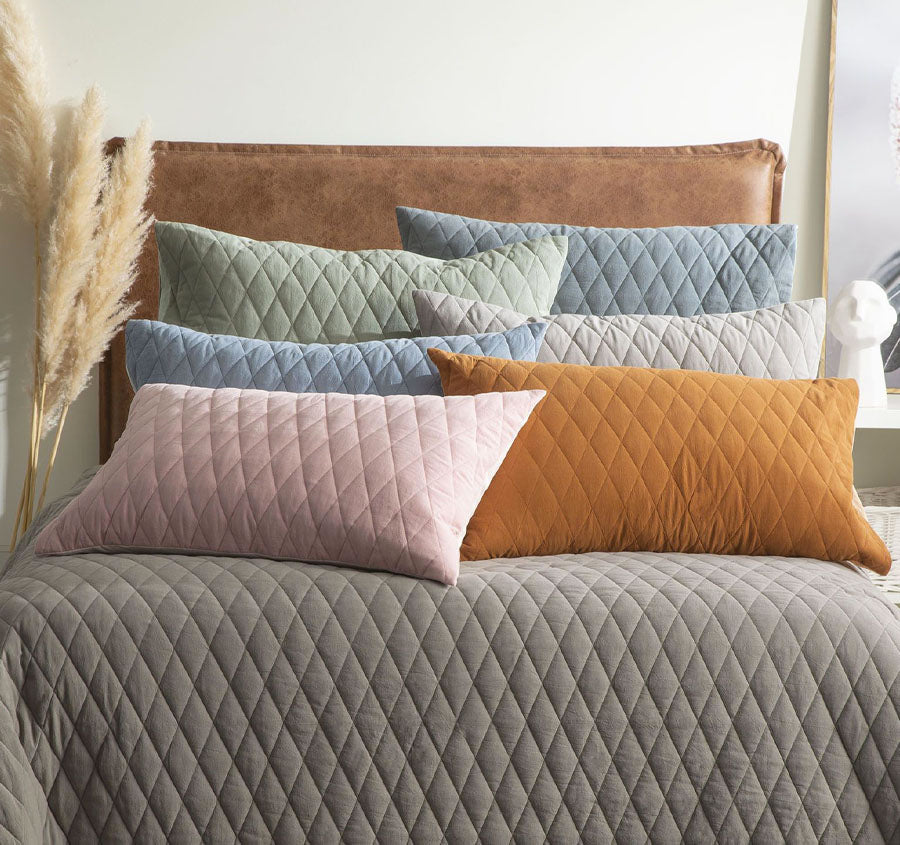 Diamante Coverlet Set Range Wood