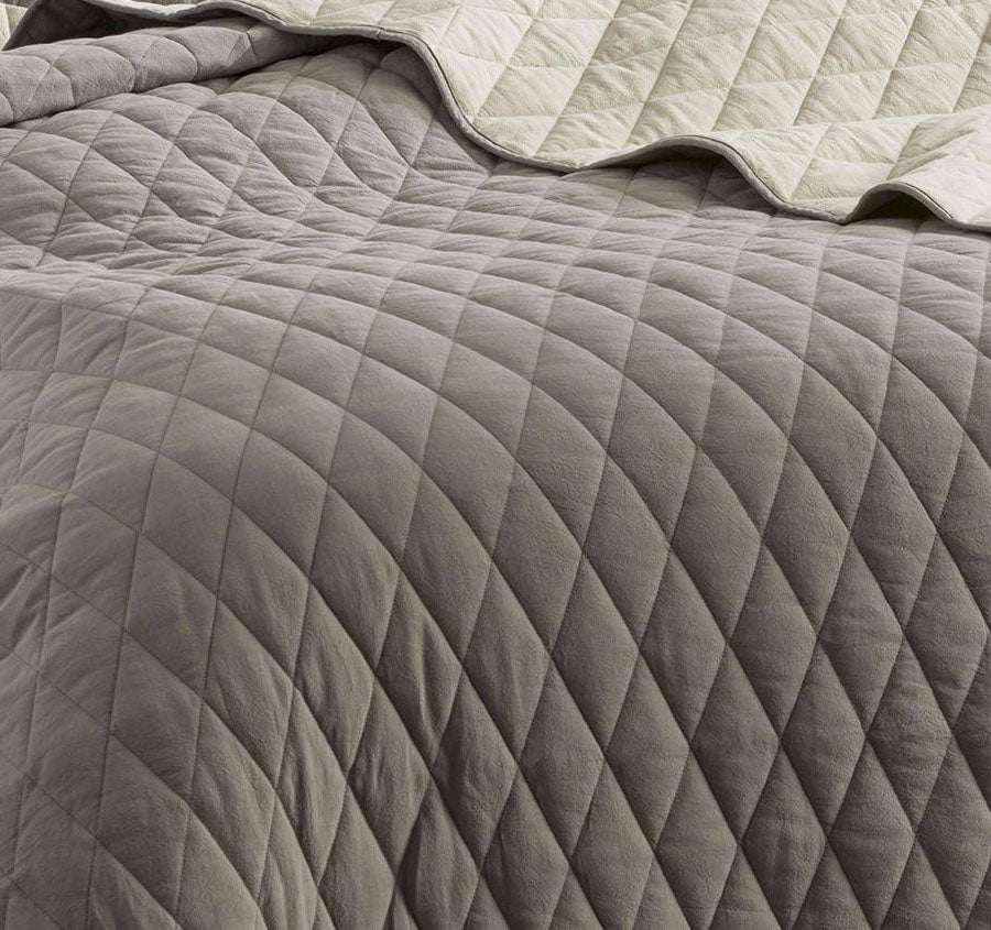 Diamante Coverlet Set Range Charcoal