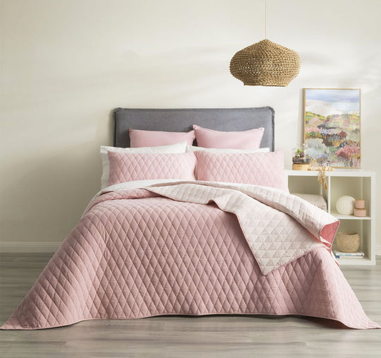 Diamante Coverlet Set Range Rose