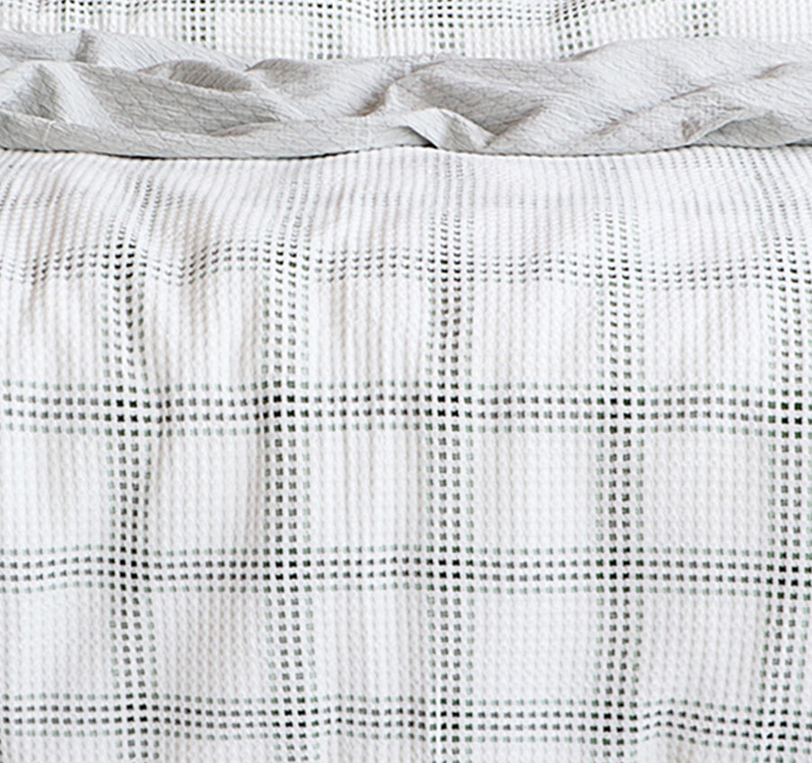 Elliot Quilt Cover Set Range Sage