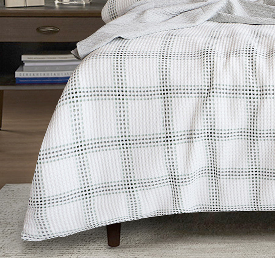 Elliot Quilt Cover Set Range Sage