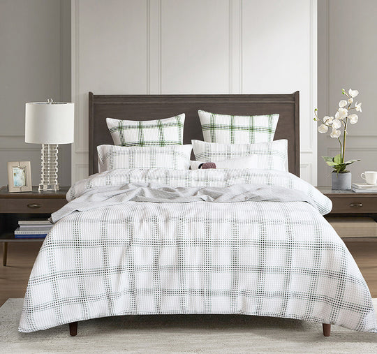 Elliot Quilt Cover Set Range Sage