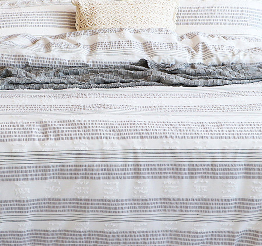 Lenone Quilt Cover Set Range Charcoal