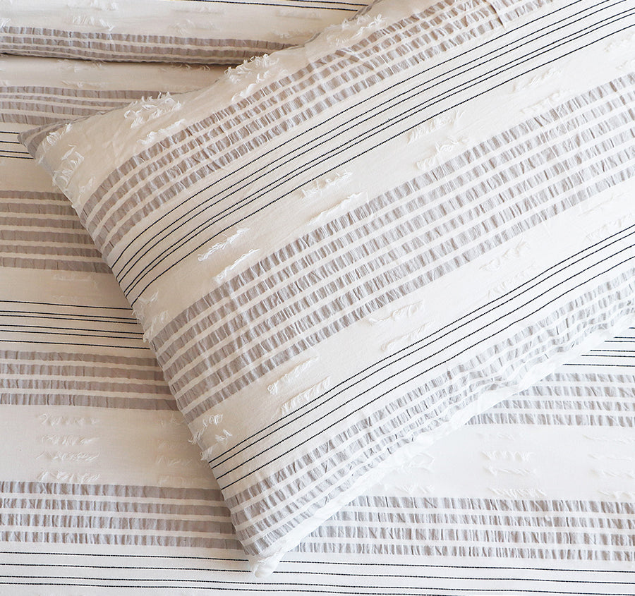 Lenone Quilt Cover Set Range Charcoal