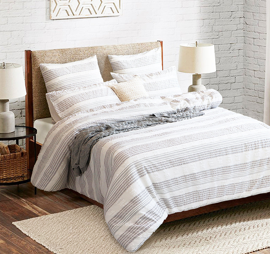 Lenone Quilt Cover Set Range Charcoal