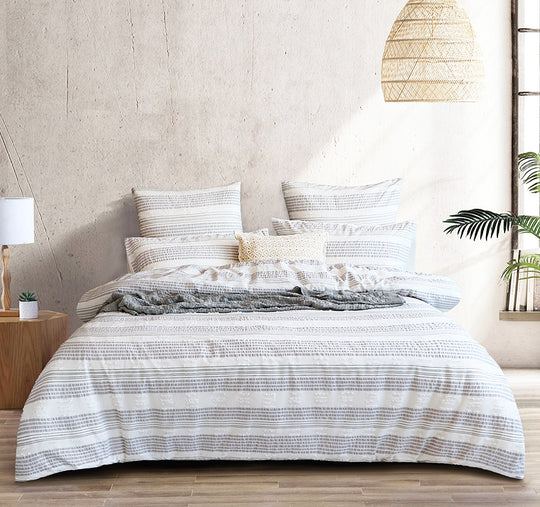 Lenone Quilt Cover Set Range Charcoal