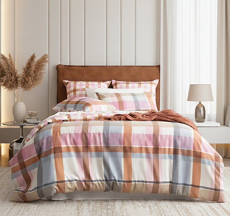 Miranda Checks Quilt Cover Set Range 