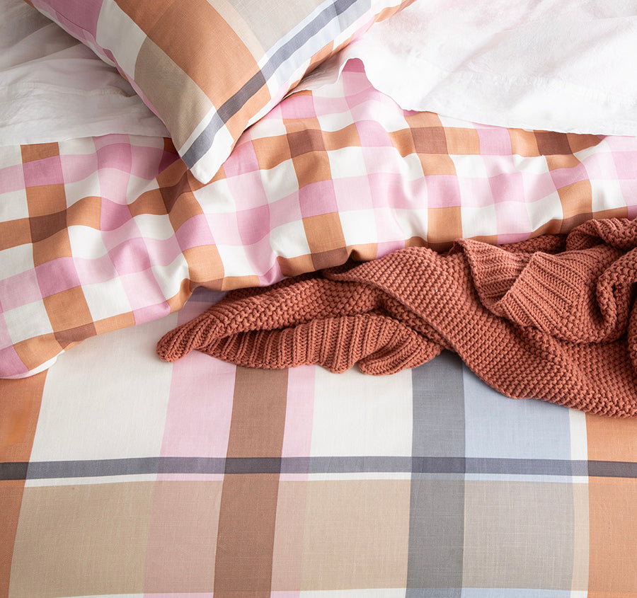 Miranda Checks Quilt Cover Set Range 