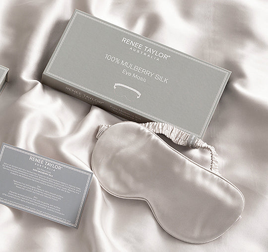 Mulberry Silk Eye Mask Silver