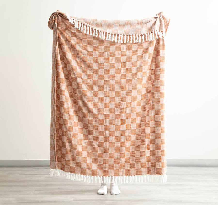 Nevis 130x170cm Throw Rug Terracotta