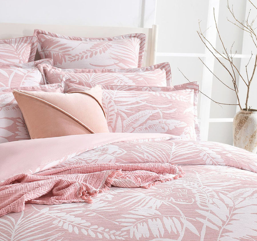 Palm Tree Quilt Cover Set Range Clay Manchester Warehouse