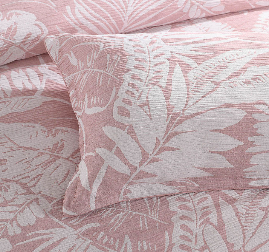 Palm Tree Quilt Cover Set Range Clay