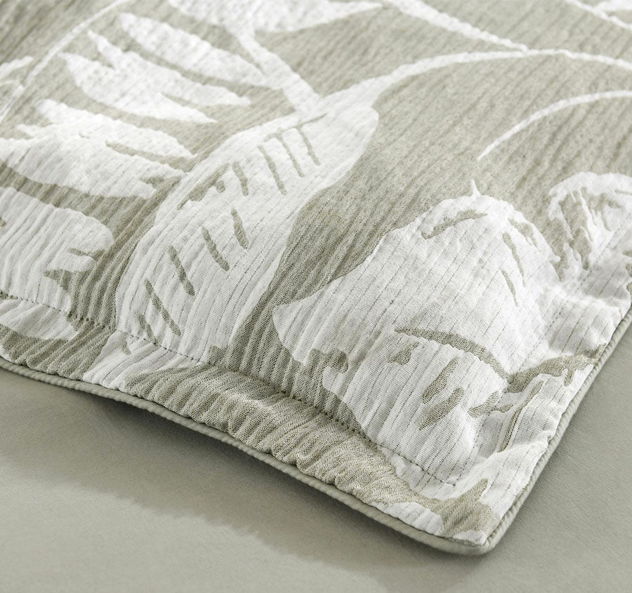 Palm Tree Quilt Cover Set Range Sage Green