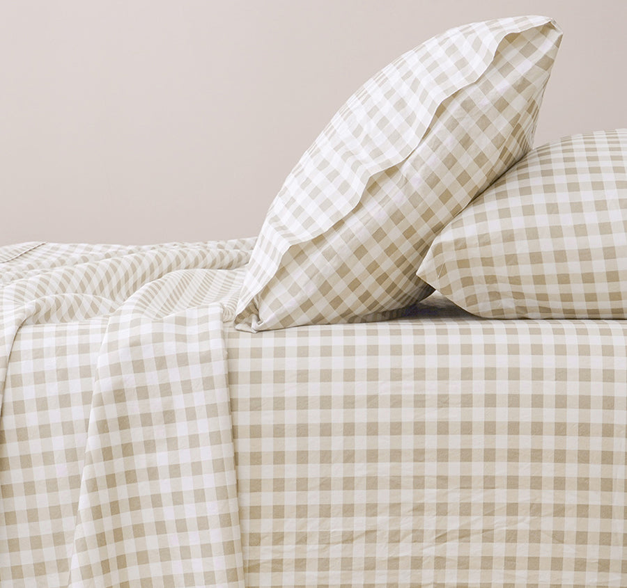Printed Cotton Sheet Set Range Gingham