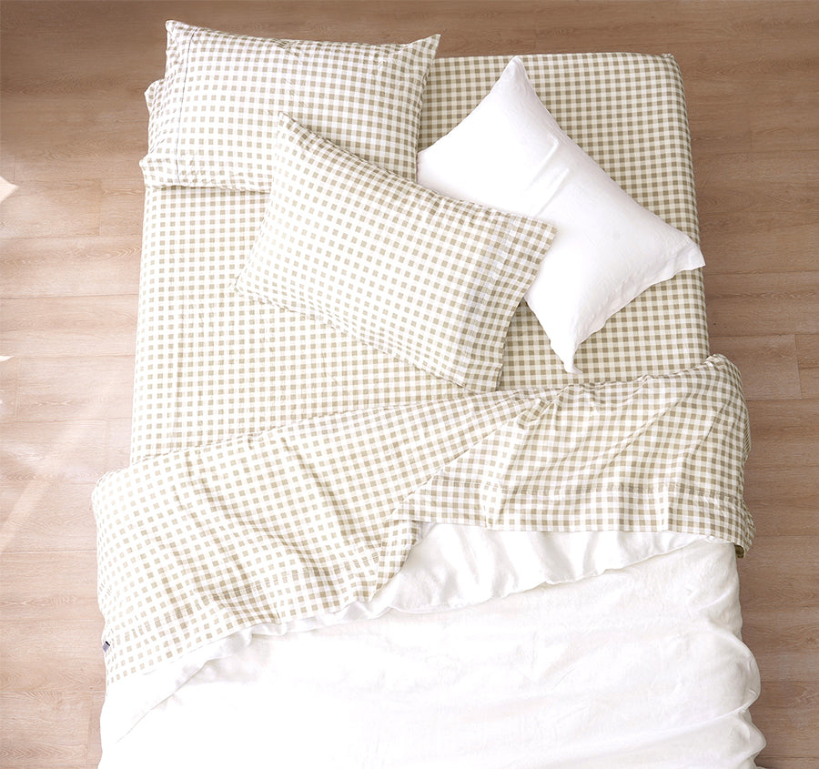 Printed Cotton Sheet Set Range Gingham