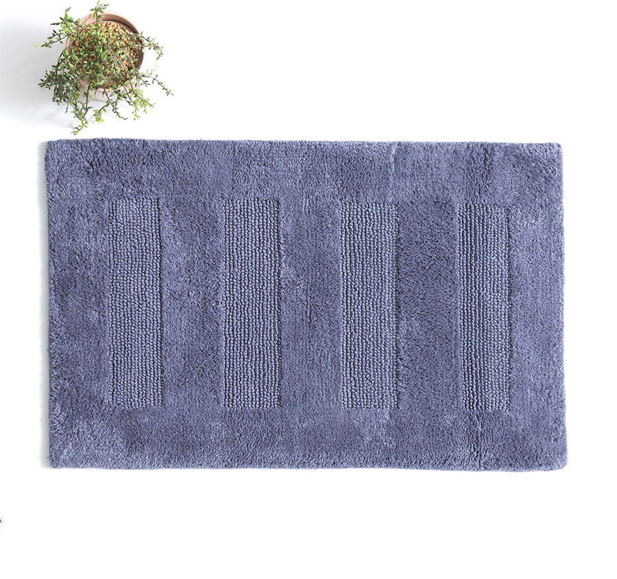 Retreat Cotton Bath Mat Blue