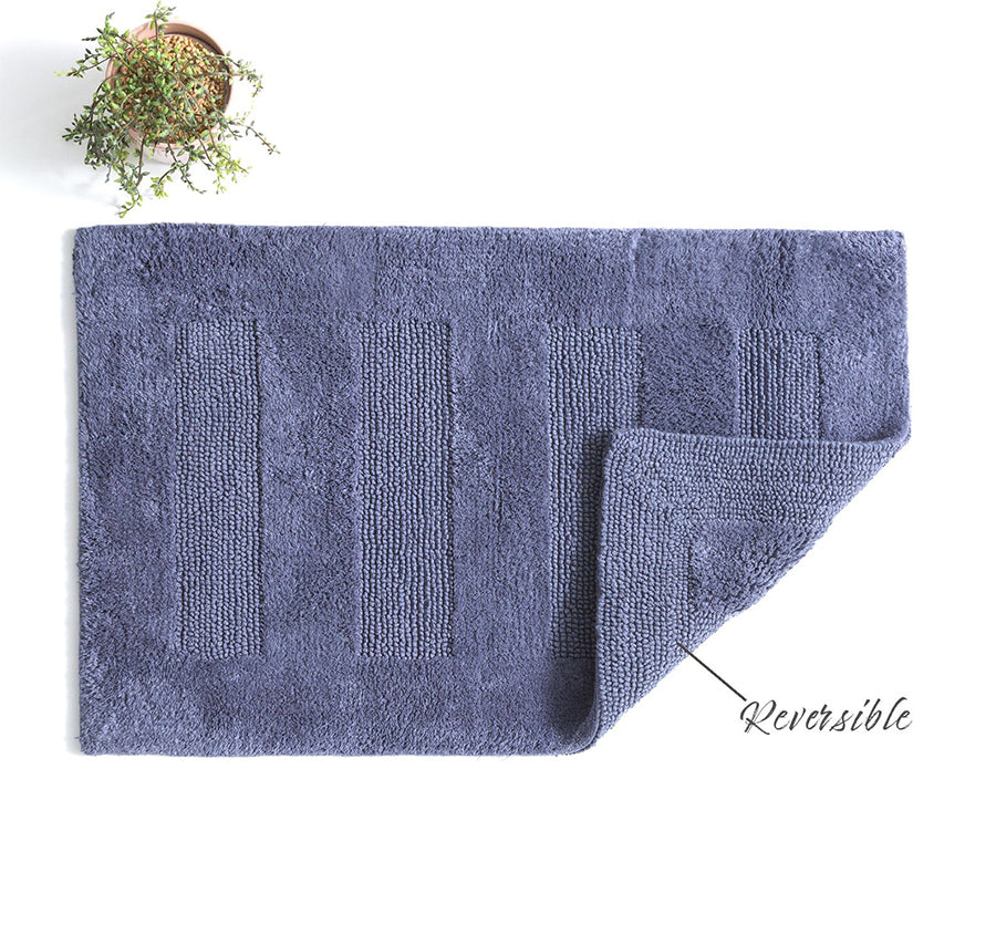 Retreat Cotton Bath Mat Blue
