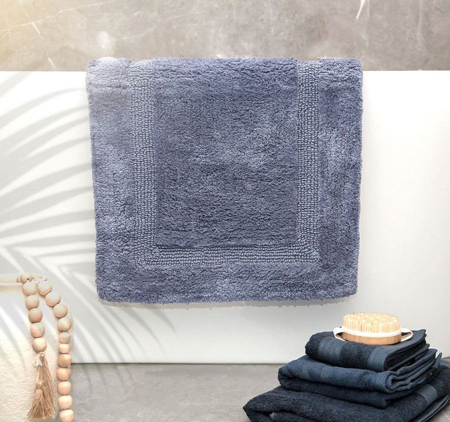 Soho Cotton Bath Mat Blue