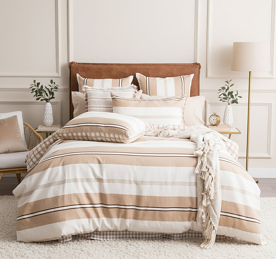 Stephine Stripe Quilt Cover Set Range 